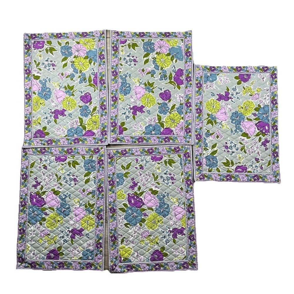 Vera Bradley Quilted Placemats (5) Set Print: Watercolor